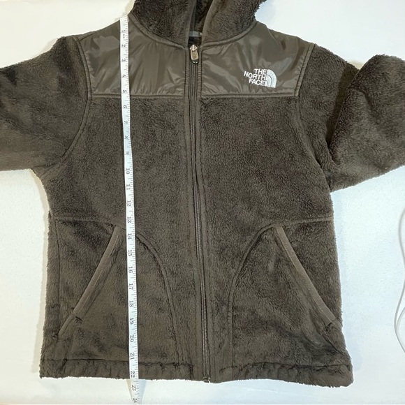 The North Face Oso Womens Small Full Zip Fleece Outdoor Hoodie Jacket Dark Brown - Picture 12 of 13